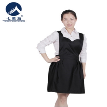 七星岛韩版时尚餐厅黑色围裙定做 厨房家居防污清洁围裙定制 举报
