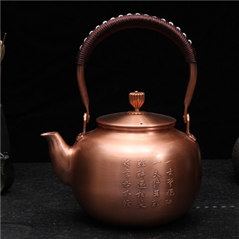 陶公醉功夫铜茶壶 纯手工中式轻奢茶壶开水养生泡茶壶